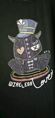 BKYS Mens Black Embellished Wireless Love Crew Neck Bunny T-Shirt Streetwear 3XL
