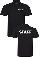 STAFF POLO SHIRT WORKWEAR SECURITY OFFICE DOORMAN BODYGUARD SIA TOP uniform