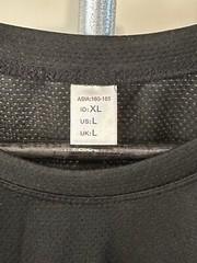Neleus Solid Black T-Shirt Size Extra Large XL