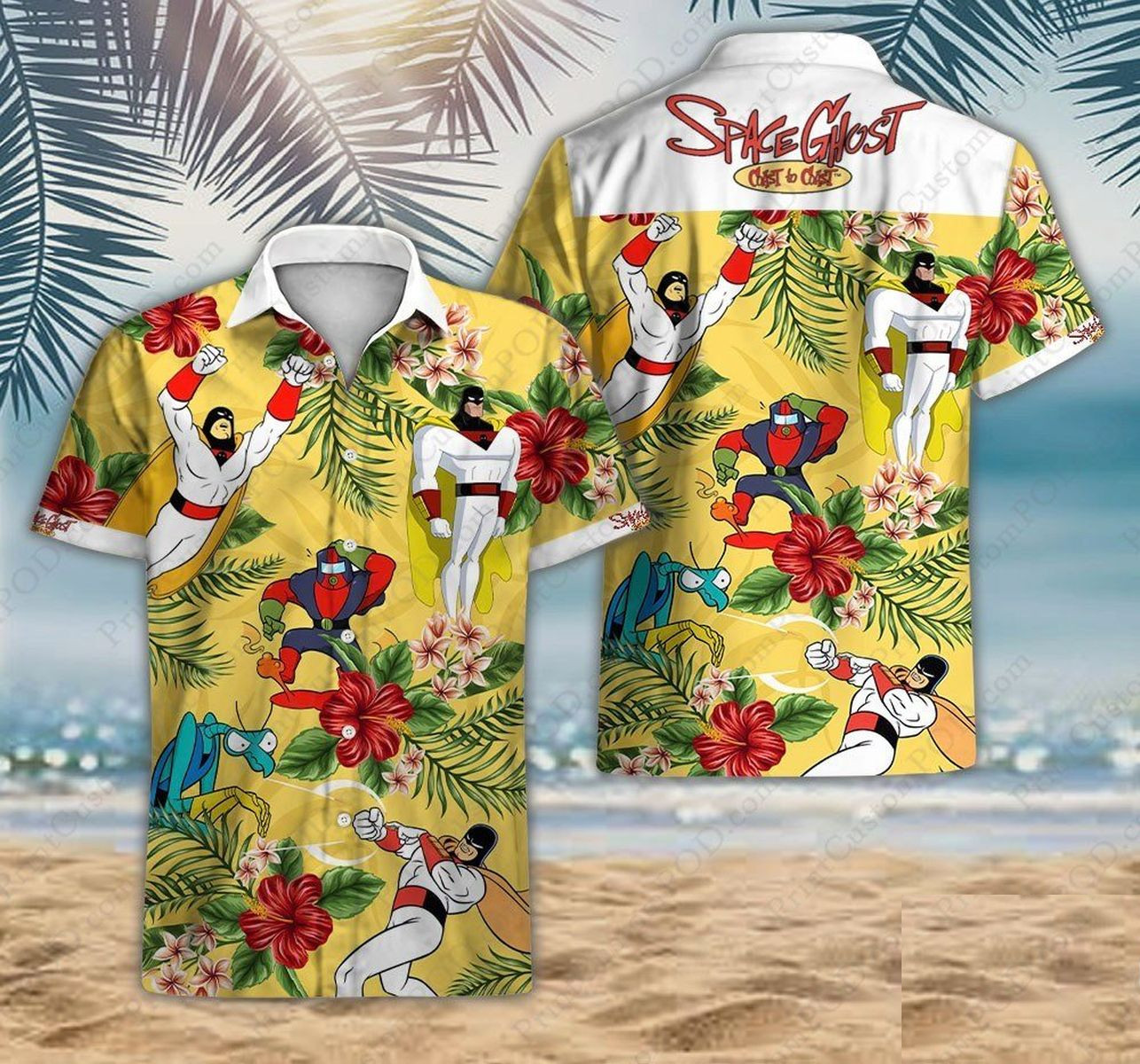 Hawaiian Shirt 3D SHIRT Space Ghost cartoon All sizes JJ6201 gallery