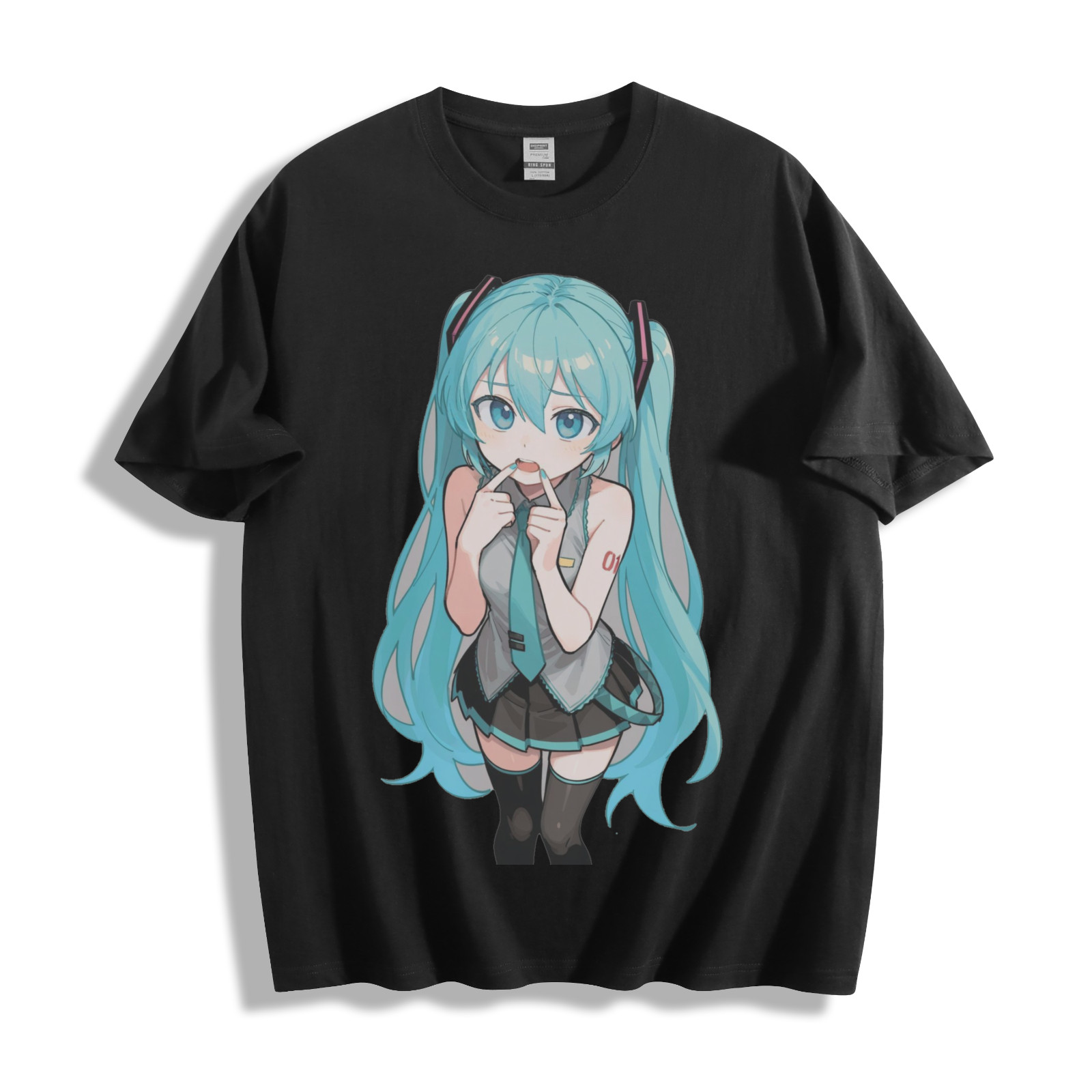 Hatsune Miku Playful Wink T-Shirt - Charming Anime Flair Unisex Tee gallery