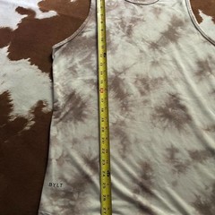 BYLT Premium Basics Cloud Dye Tank Sand Tie Dye Mens Sleeveless Size M