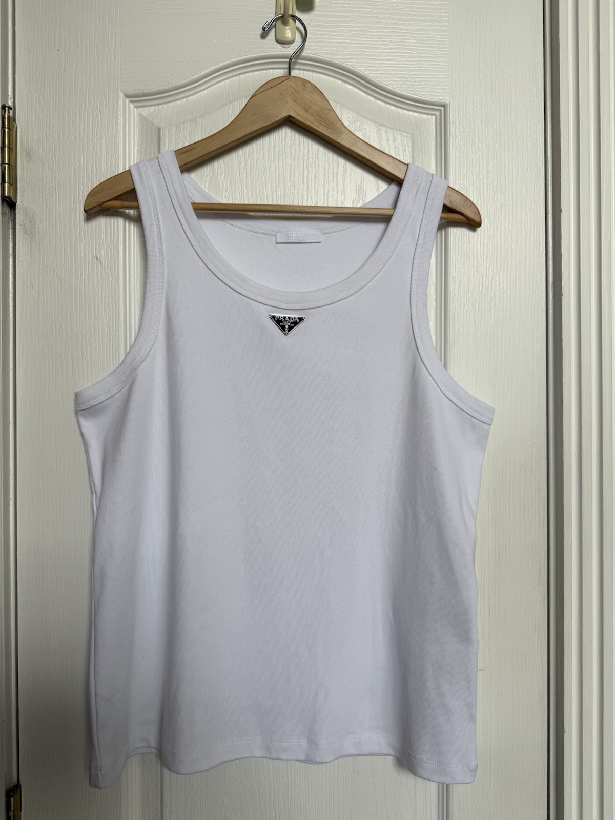 🔥Prada Cotton Logo Summer Tank Top For Men Size L See Pics For Measurements 👀 gallery