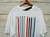 Perry Ellis T-Shirt Mens Size 2XLT (57" Chest) Running Letter Bar Code Shirt New gallery