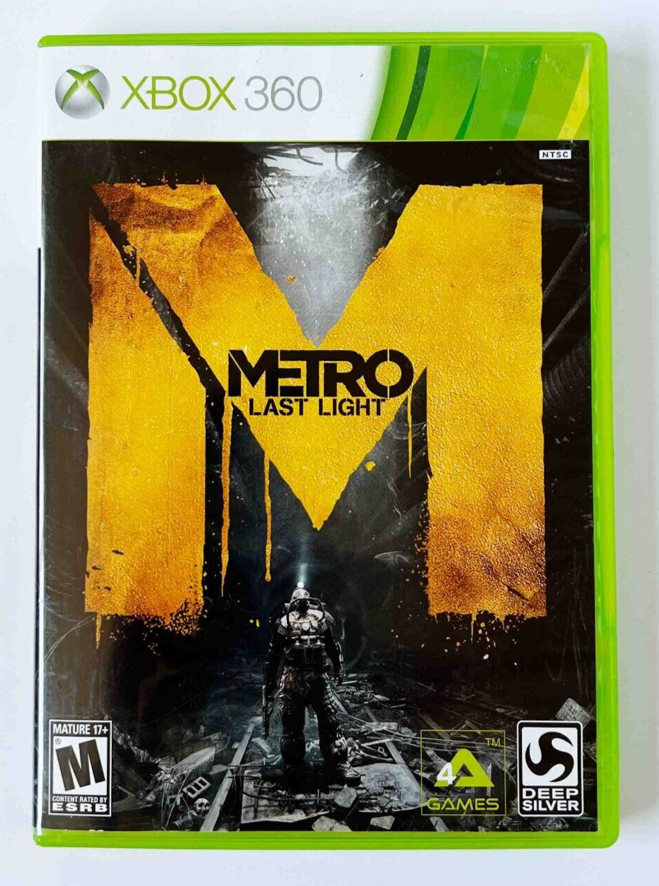 Metro: Last Light (Xbox 360, 2013) – Rare Original Version w/Case and Manual