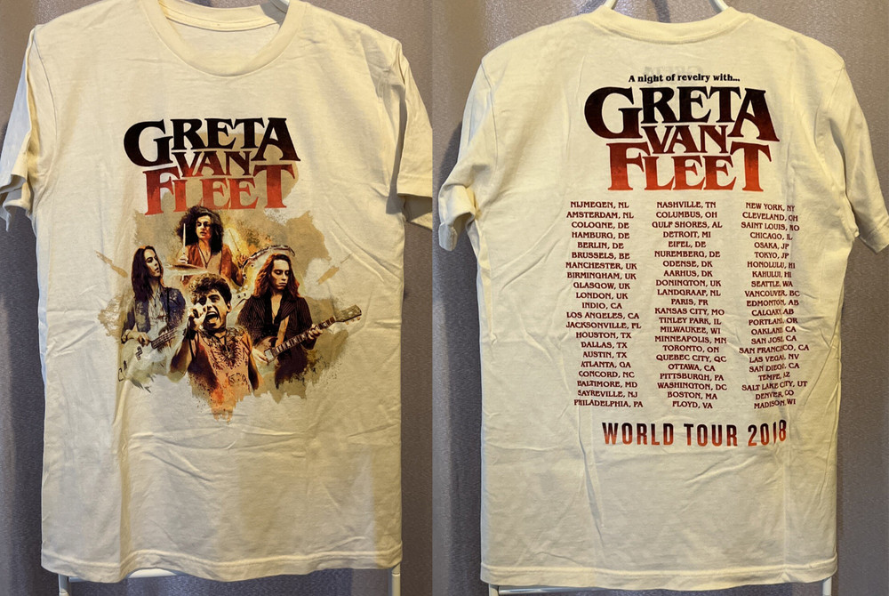 Greta Van Fleet 2018 World Tour 2sides T-shirt S to 5XL NZL470