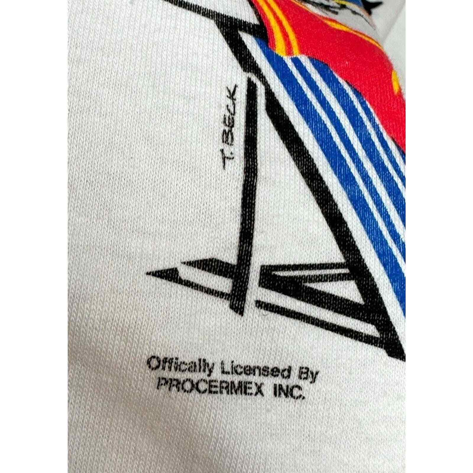 Vintage 80s Corona Extra Beer Sz L Roaring 20s Beach Scene T-shirt 2 gallery