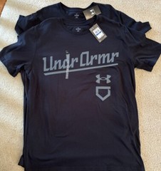 NWT Under Armour Mens UA Baseball T-Shirt 1377613 001 Black XL Extra Large