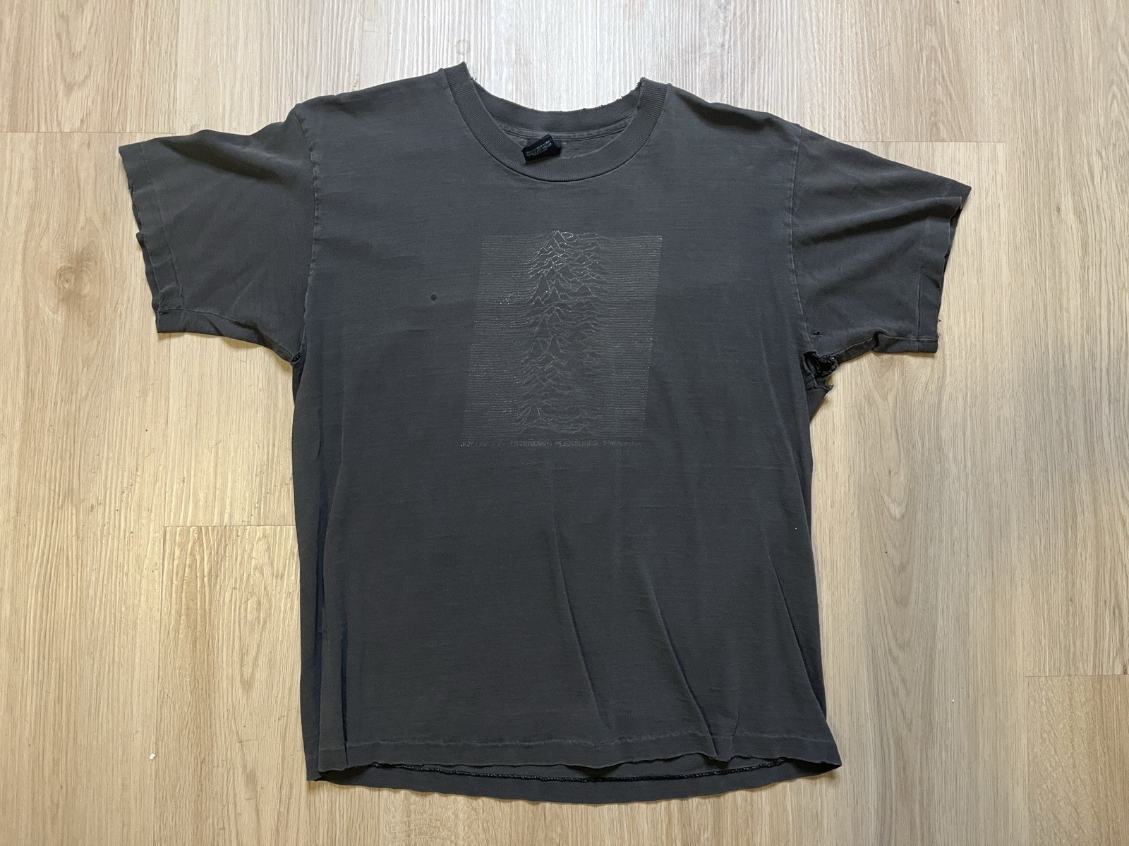 Vintage Joy Division Shirt 80s Wild Oats Unknown Pleasures RARE Distressed READ gallery