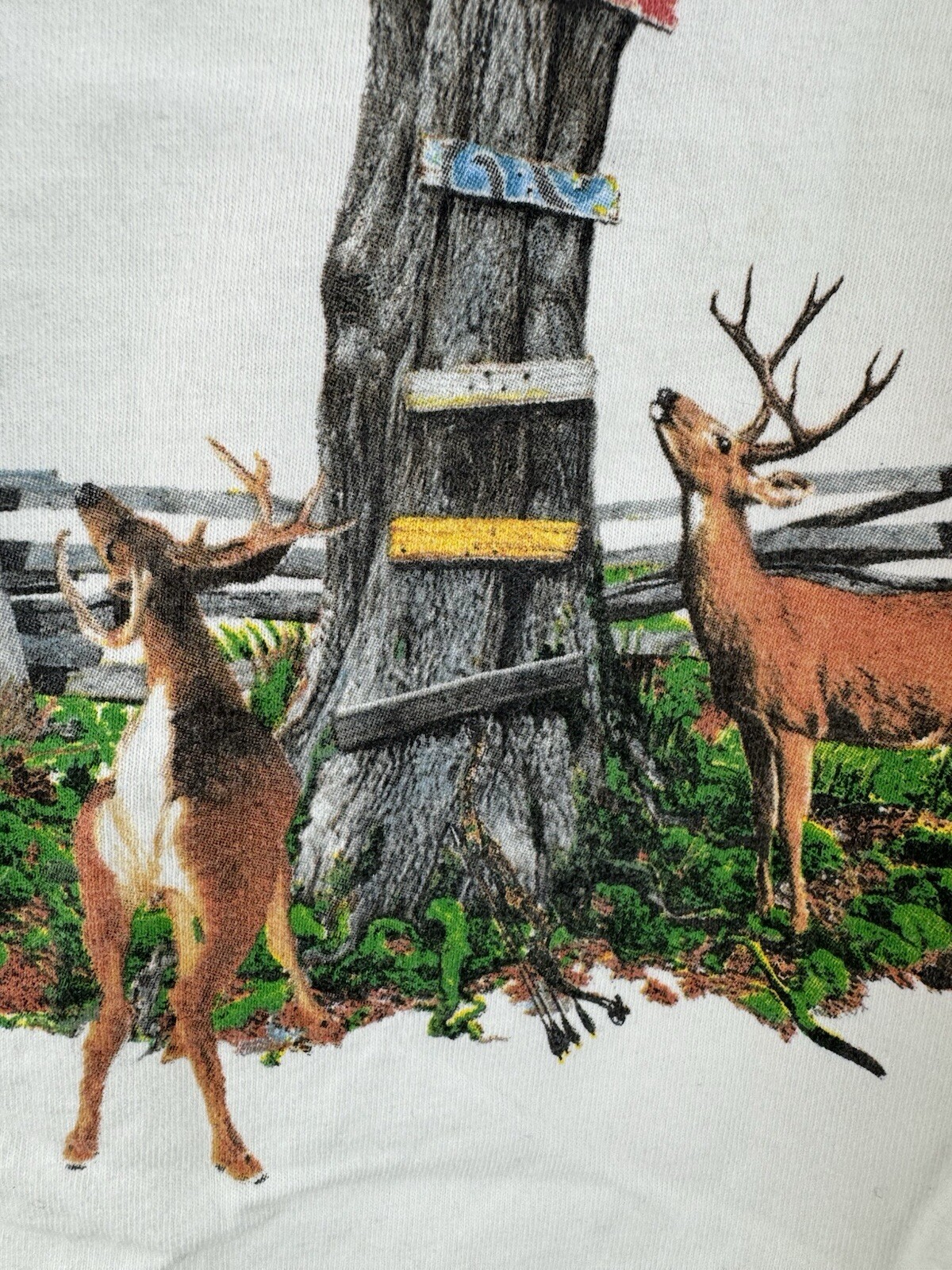 Vintage Redneck High Rise Treehouse Tee T Shirt Funny Deer Hunting Size L VTG gallery