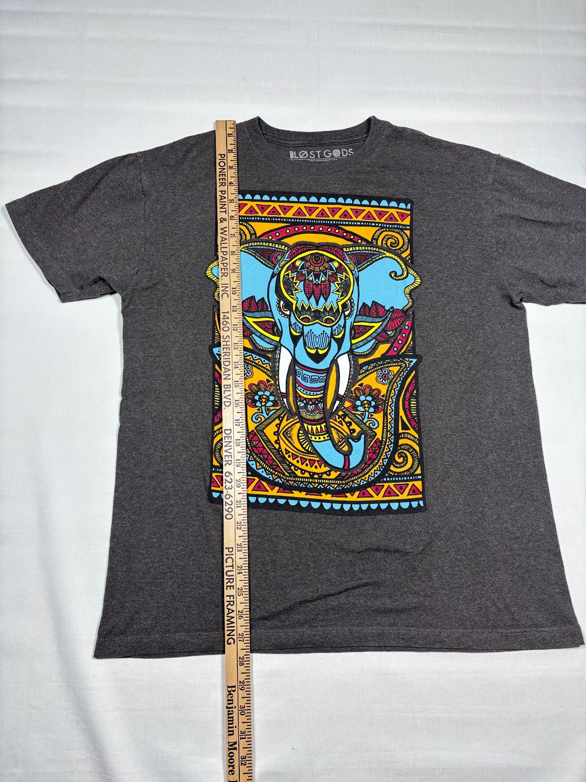 Lost Gods Bhangra Elephant T Shirt Mens L Colorful Henna Mandala Graphic Tee gallery