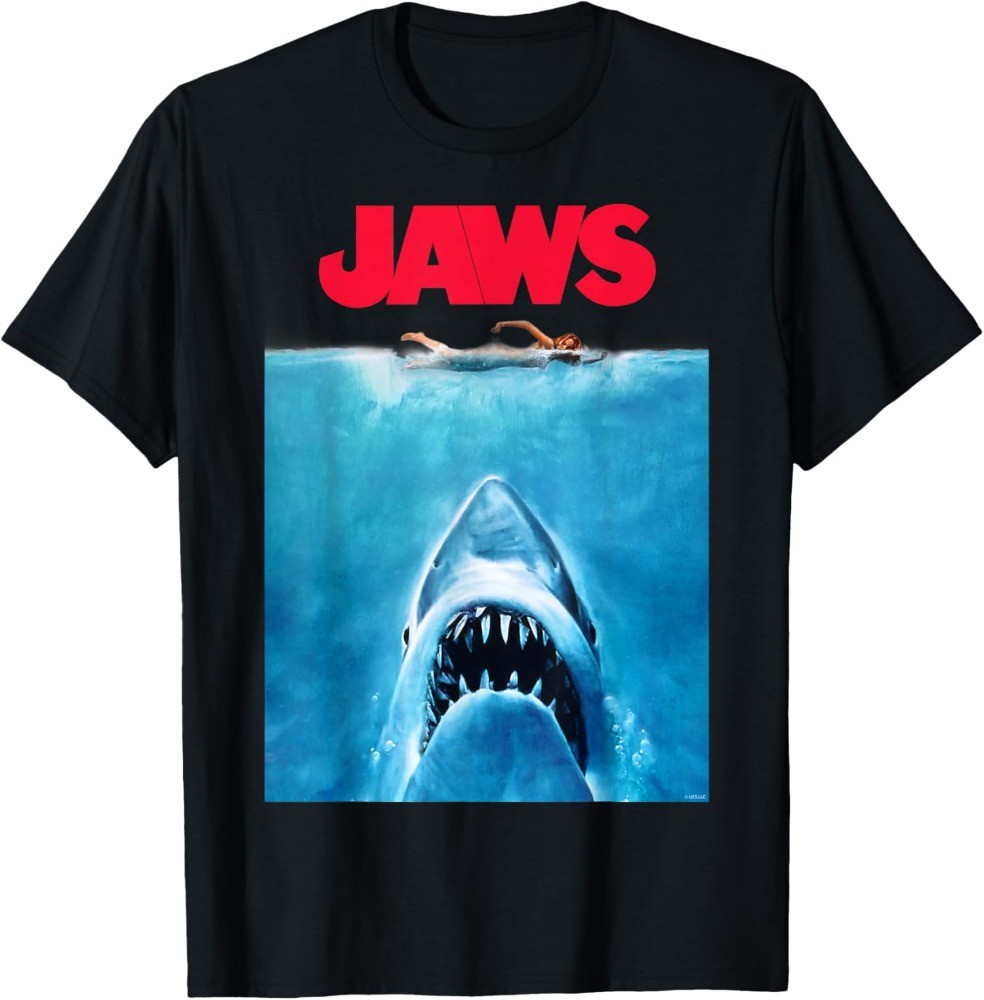 Jaws 50th Anniversary Vintage Movie Gift Shark Retro Unisex T-Shirt gallery