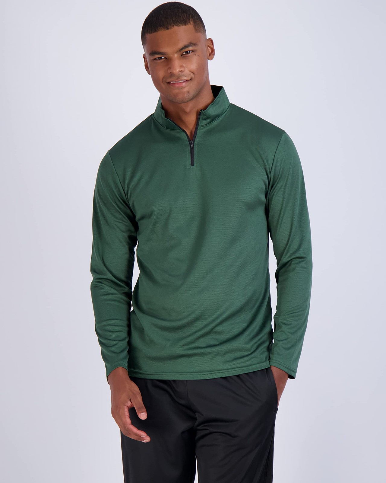 3 Pack:Men's Quarter 1/4 Zip Pullover Long Sleeve Athletic Mesh Quick Dry Dri... gallery