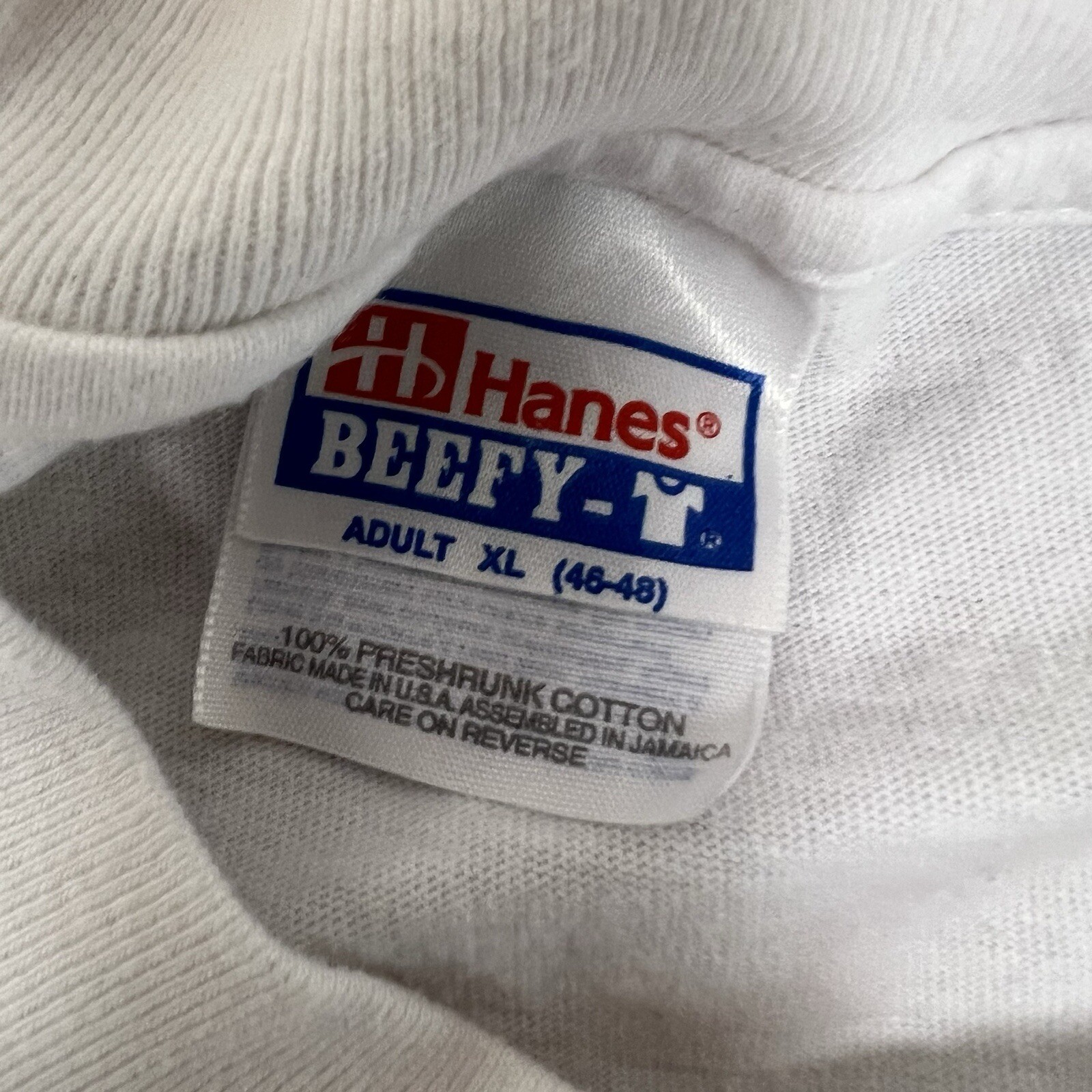 Vintage Hanes Shirt Mens Extra Large White Short Sleeve Banana Boat Sun Screen gallery