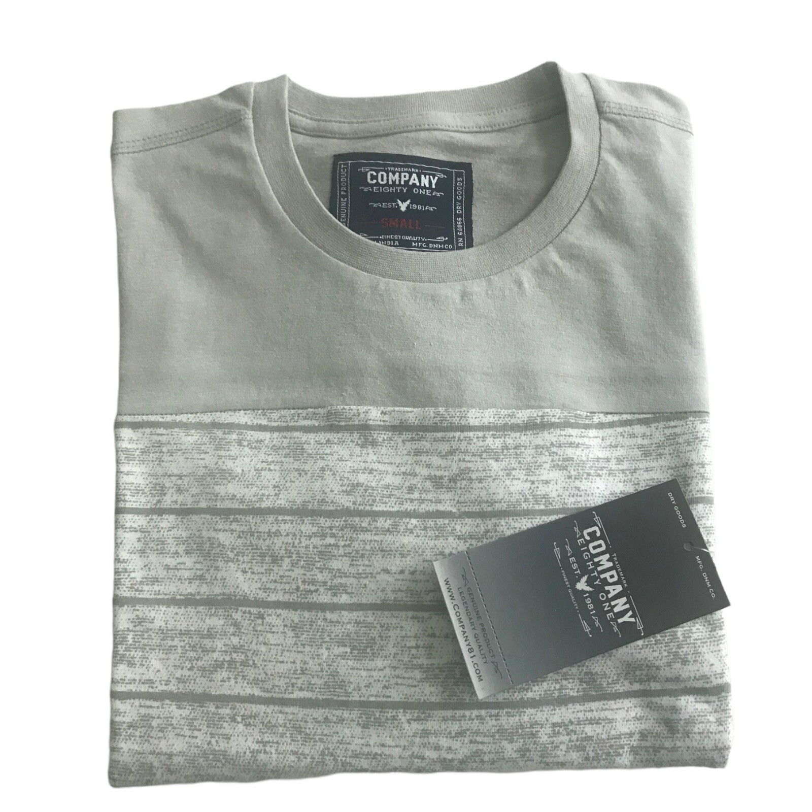 Company Eighty One Striped T-Shirt – High Rise Color, Size S, Short Sleeve