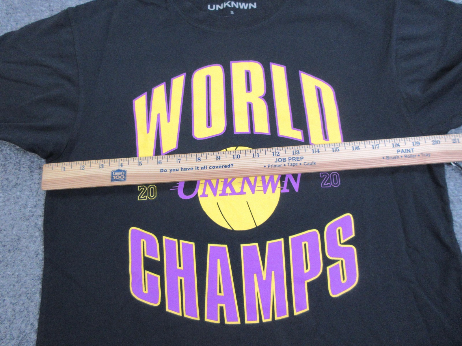 UNKNWN Shirt Mens Small Black World Champs 2020 Basketball Graphic Tee Core USA gallery