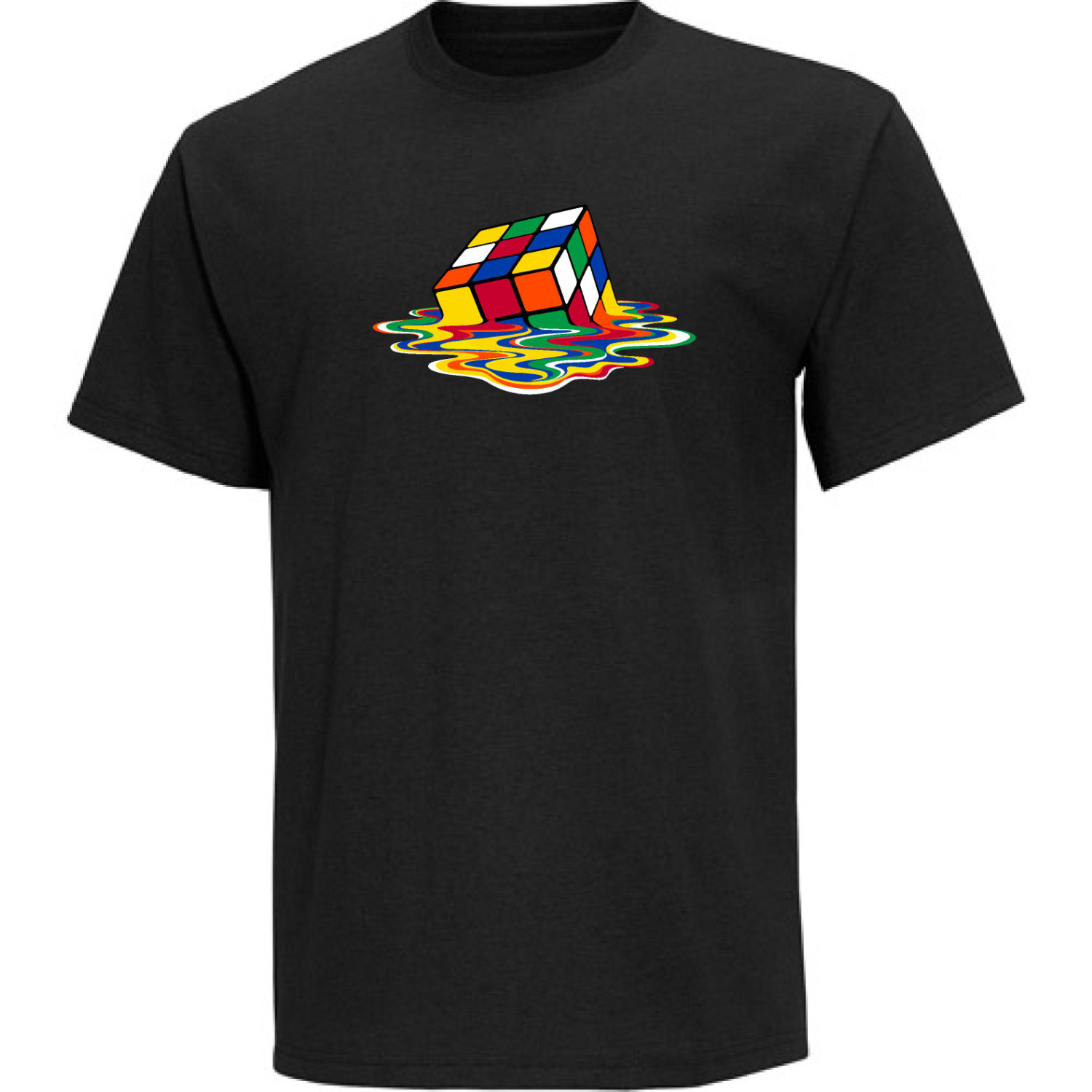 Melting CUBE T-Shirt CLASSIC Funny Party Tee Big Bang Sheldon Rubik S-5X New! gallery