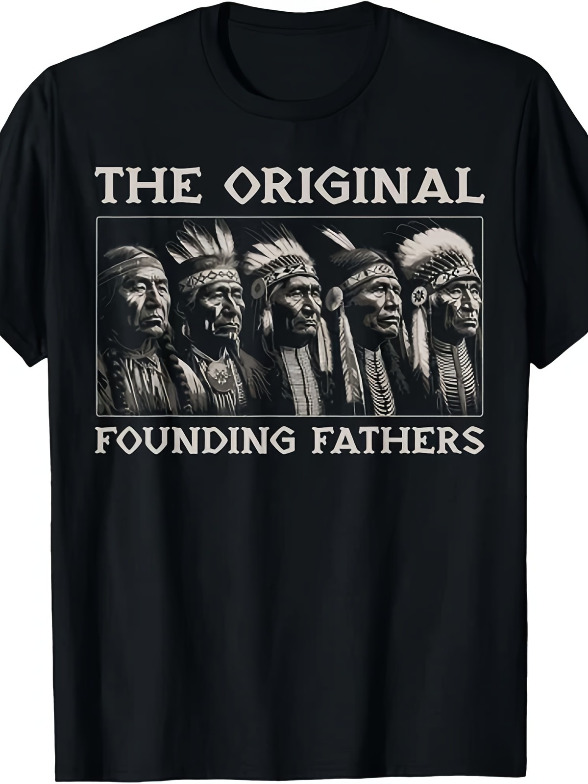 Retro Native American Chief Graphic T-Shirt Vintage Tribal Warrior Head Tee gallery