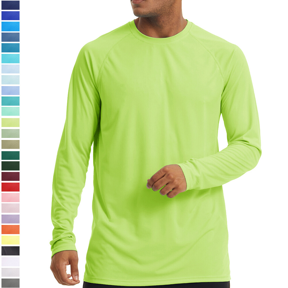 Men’s UPF50+ T-Shirt Long Sleeve Outdoor Sun Protection Fishing Performance Tops