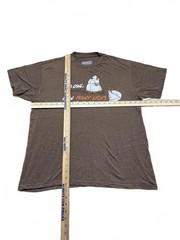 TeeLuv Mr. Owl “How Many Licks Does It Take?” Graphic T-Shirt Brown Size L