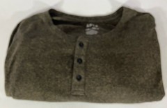 Apt.9 Premier Flex Stretch Henley Shirt Men’s 4XB Soft Touch Long Sleeve Brown