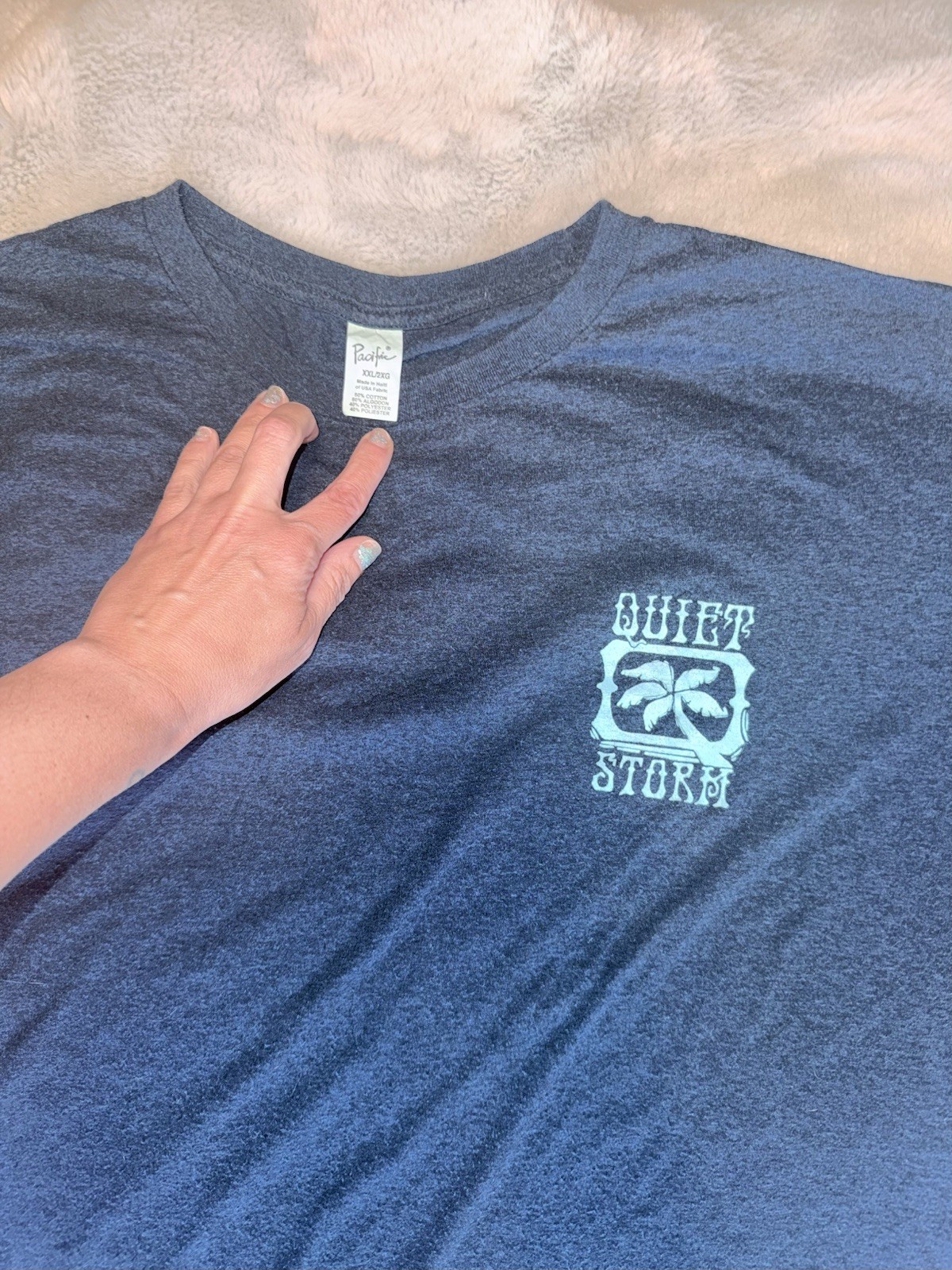 Pacific Men’s XXL Regular Dark Gray/Yellow/Blue Graphic Print Surf Tee gallery