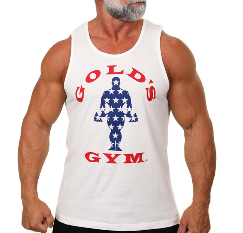 Gold’s Gym Tank Top Bodybuilding Fitness Sleeveless Shirt Muscle Workout Tee gallery