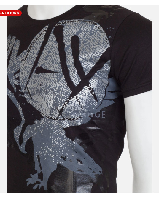 ARMANI EXCHANGE Black EAGLE Short Sleeve Slim Fit Designer Mens T-shirt NWT gallery