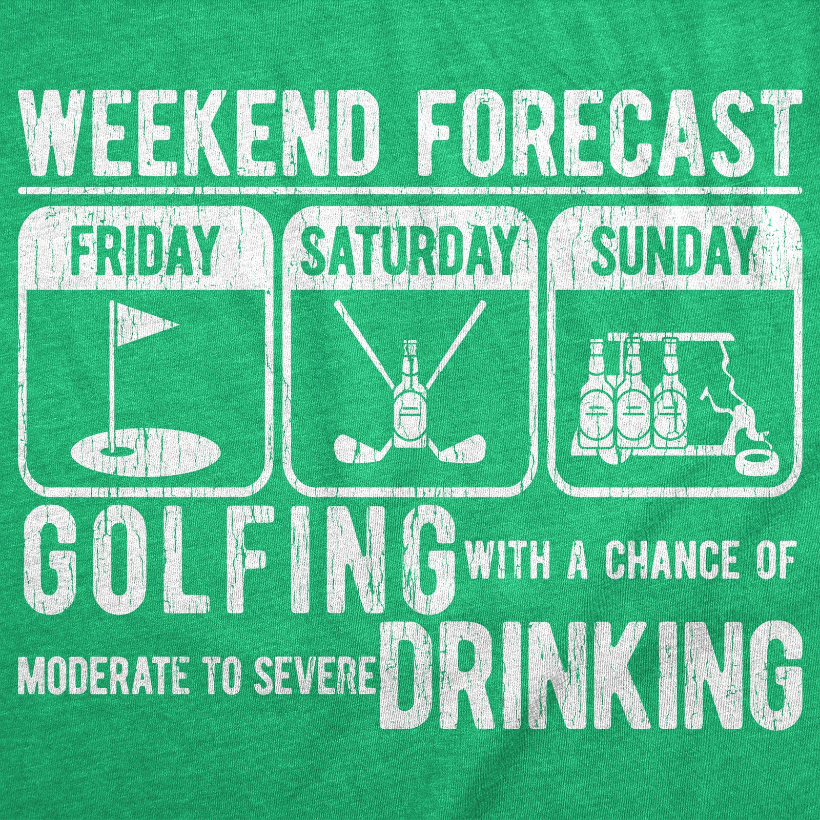 Mens Funny T Shirts Weekend Forecast Golfing With A Chance Of Moderate to Sevre gallery