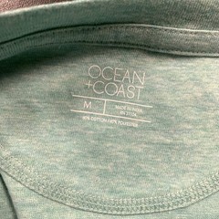 Ocean Coast Men’s Medium Teal Green L/S Pocket Henley T-Shirt NWT