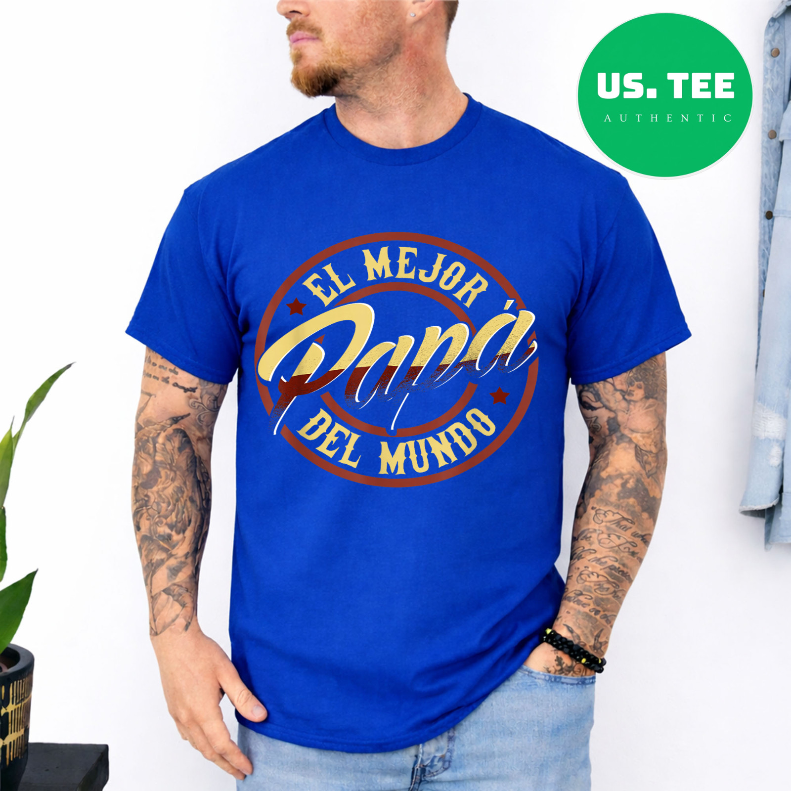 Fathers Day T-Shirts in Spanish El Mejor Papa del Mundo T-Shirt gallery