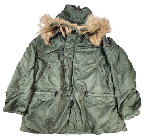 Vintage Cotton USAF N3B with Coyote Fur Hood – Used Serviceable *mocinc.1982*