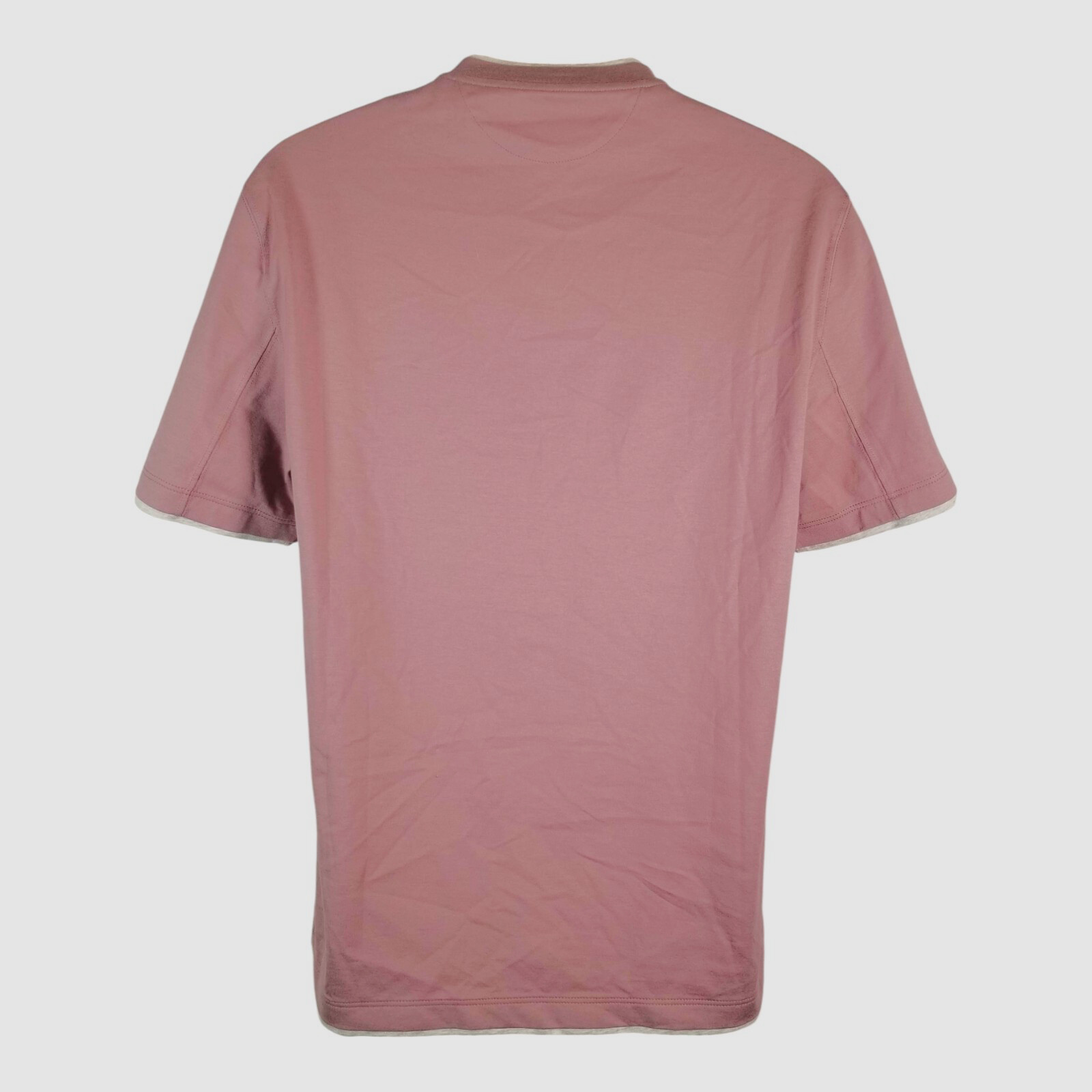 Brunello Cucinelli Men Purple Tipped Short-Sleeve Tee Crew-Neck T-Shirt Size M gallery