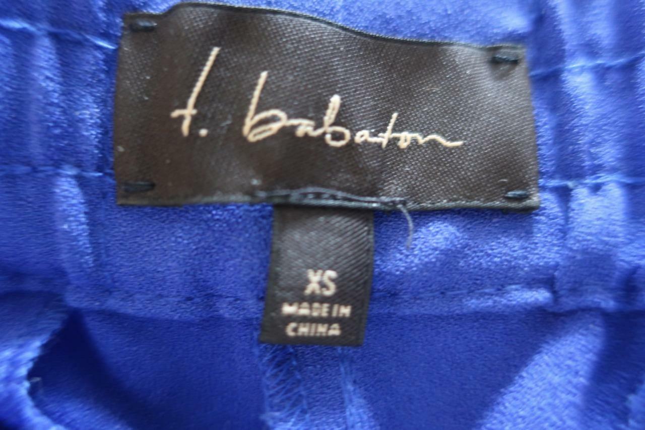 WOMEN T. BABTON BLUE TIE WAIST PANTS SZ XS* gallery
