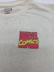 Marvel T-shirt Men Medium Beige Graphic Print Logo. #44367