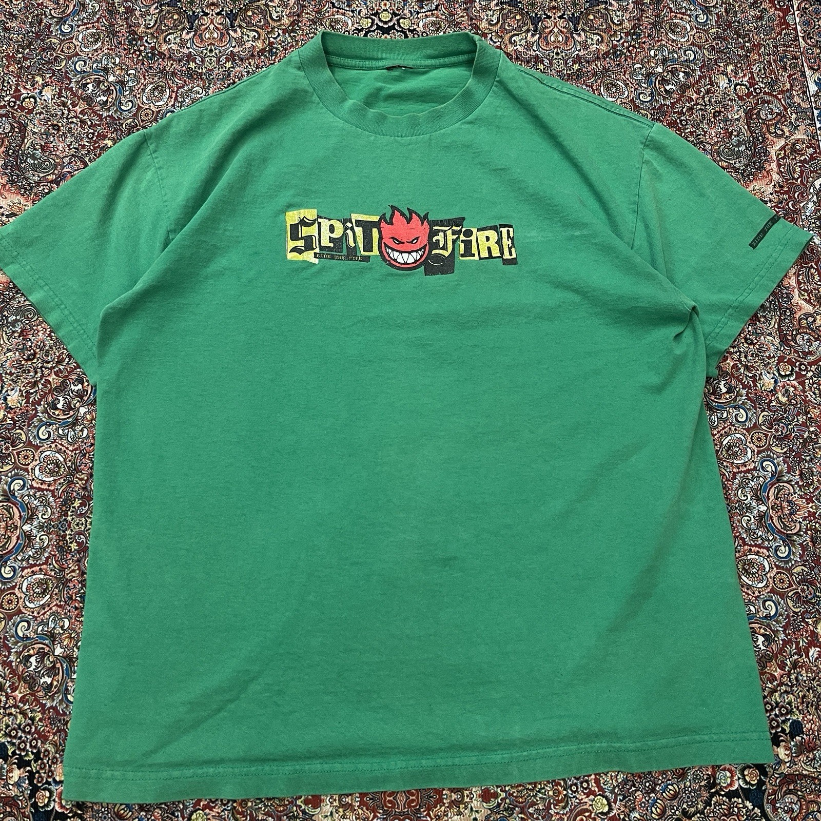 vintage green Spitfire 90s _20s skateboard t-shirt gallery