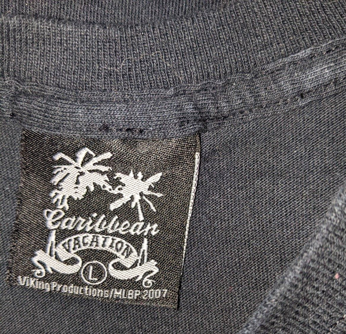 Jamaica Men's Tee Shirt Size Large Black Baseball Graphic NY Caribbean Vacation gallery