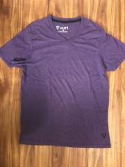 Vurt T-Shirt Purple Solid Medium V-neck Men’s
