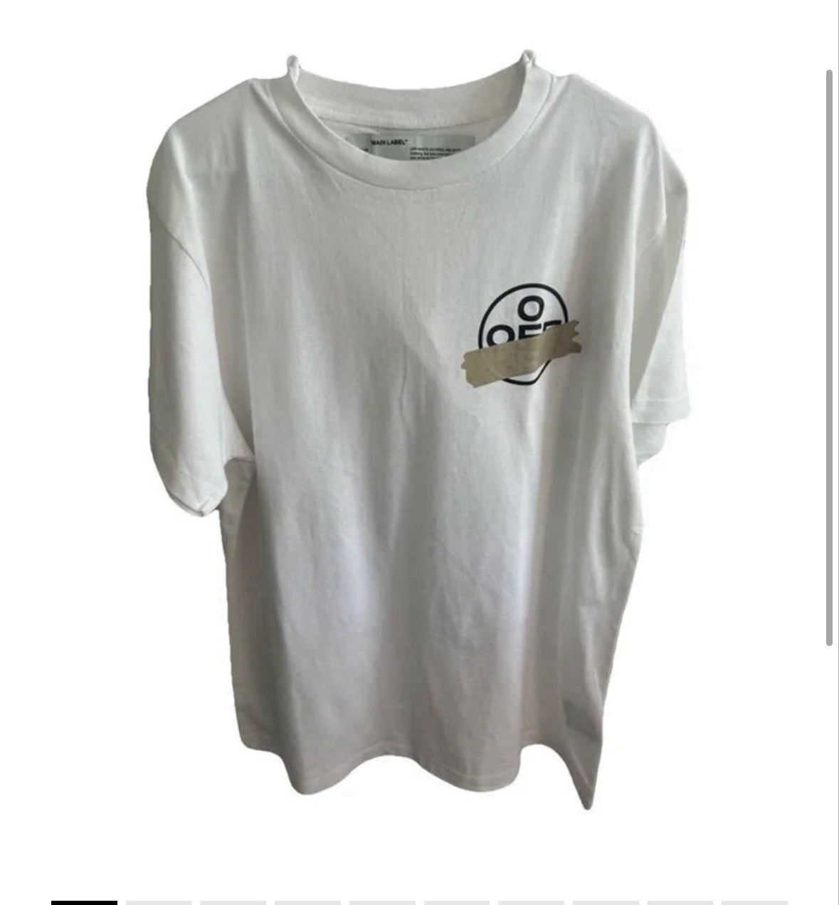 Off-White White & Gold Oversized T-Shirt, in Product Bag, Size XS NWOT gallery