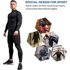 Men Compression Sport T-Shirt Quick Dry Fitness Running Gym Tight Long Sleeve