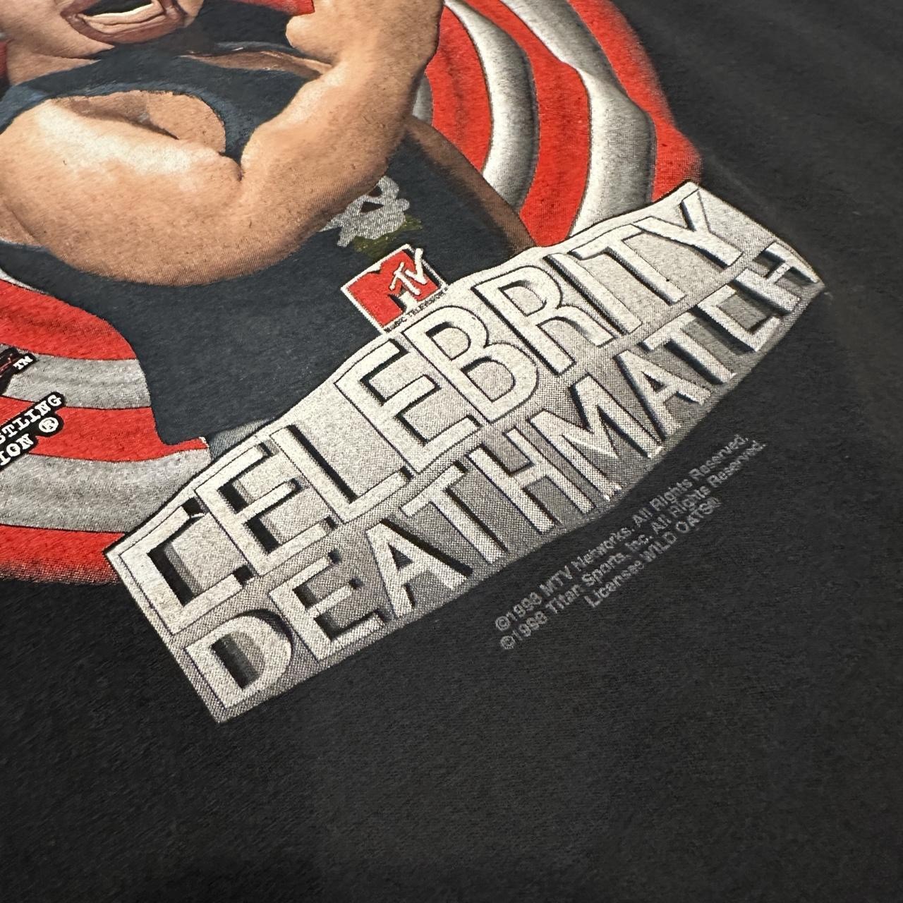 Vtg Stone Cold Celebrity Death Match T Shirt L Black 90s WWF Wrestling Tee WWE gallery
