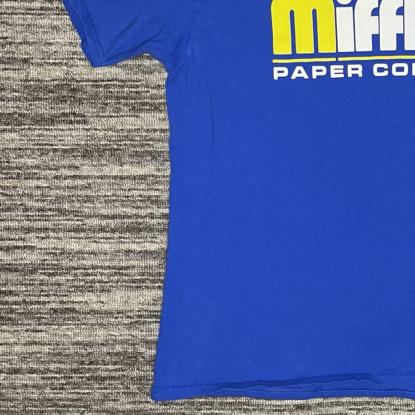 The Office Dunder Mifflin Shirt Adult Blue Michael Scott Funny Men’s Size L gallery