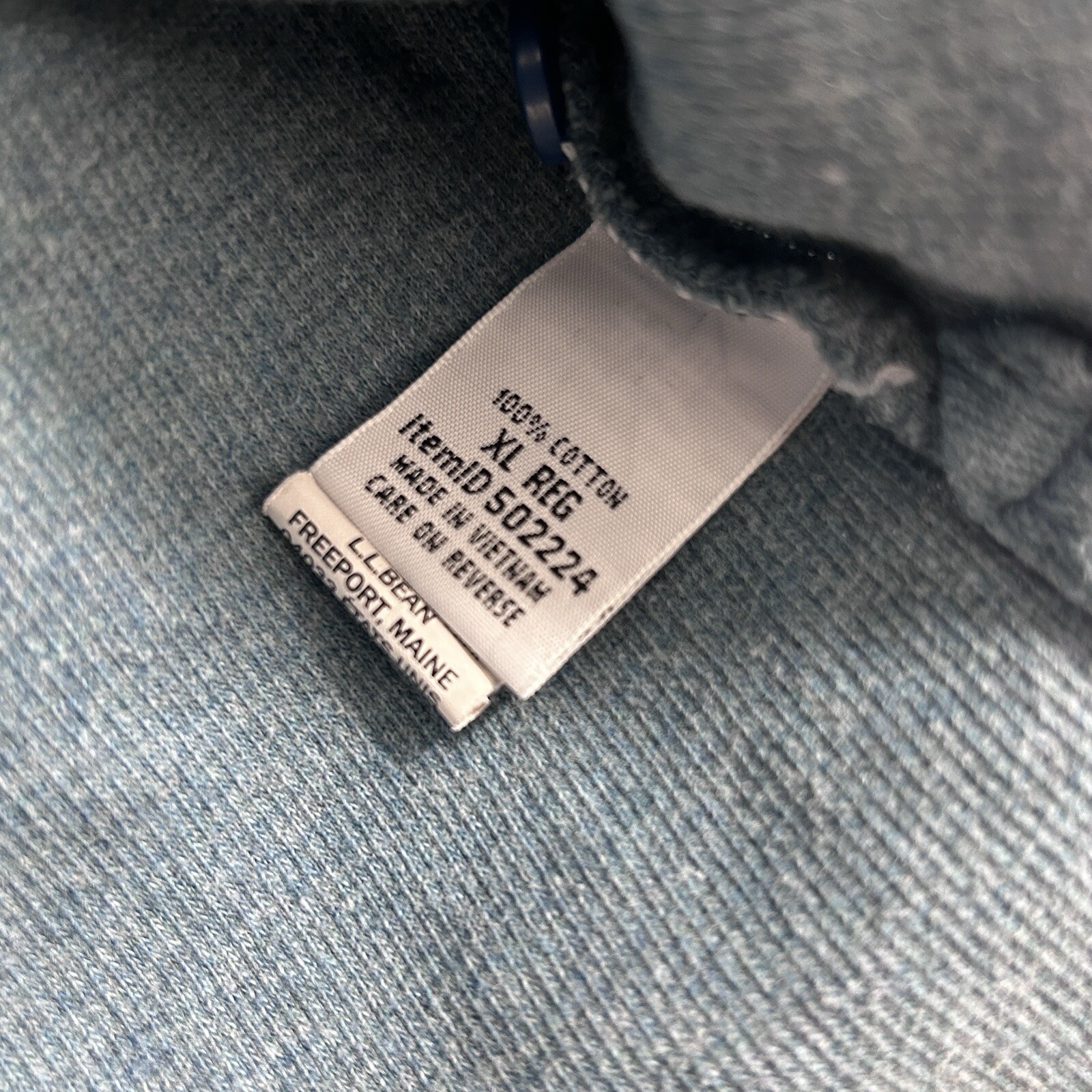 L.L.Bean Traditional Fit Ribbed Henley Mens XL Long Sleeve Blue gallery