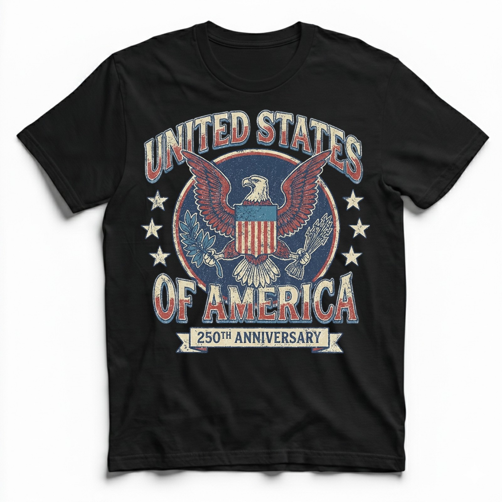 United States Of America 250th Anniversary Eagle Crest Vintage T-Shirt gallery