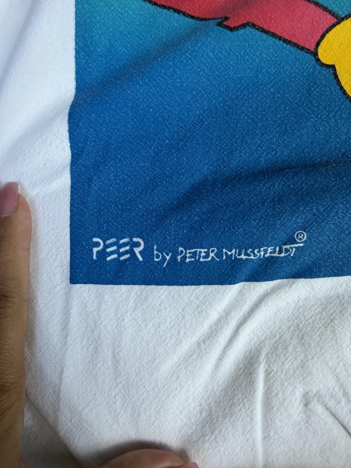Vintage PEER By PETER MUSSFELDT Shirt Mens XL White Parrot Graphic Crew Neck gallery