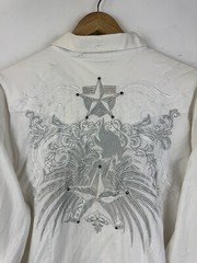Rock & Roll Cowboy Western Pearl Snap Dress Shirt Cowboy Rancher Rodeo Size 2XL