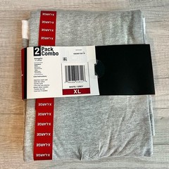 WP Weatherproof Men’s 2 Pack Short Sleeve Henley Size XL White/Gray