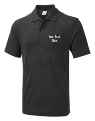 Personalised Custom Embroidered Polo Shirt your text unisex workwear Event Top