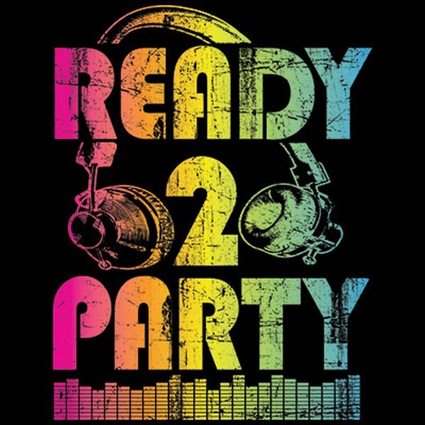 Ready 2 Party Neon Black Tee Choose Style & Size Up to 4XL Glow Blacklight 10495