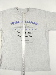 Vintage Speedo Total Immersion Swimming Shirt Mens Large Gray Graphic Tee 90s